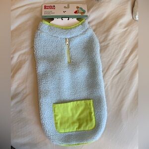 Boots & Barkley Light Blue Sherpa Vest with Lime Accents